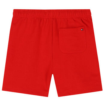 Boys Red Varsity Logo Shorts