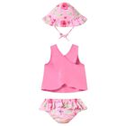 Baby Girls Pink Swim Set, 1, hi-res