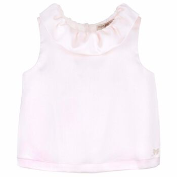 Girls Pink Satin Top