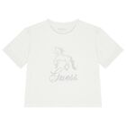 Girls White Logo T-Shirt, 1, hi-res