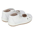 Baby Girls White Flower Shoes, 1, hi-res