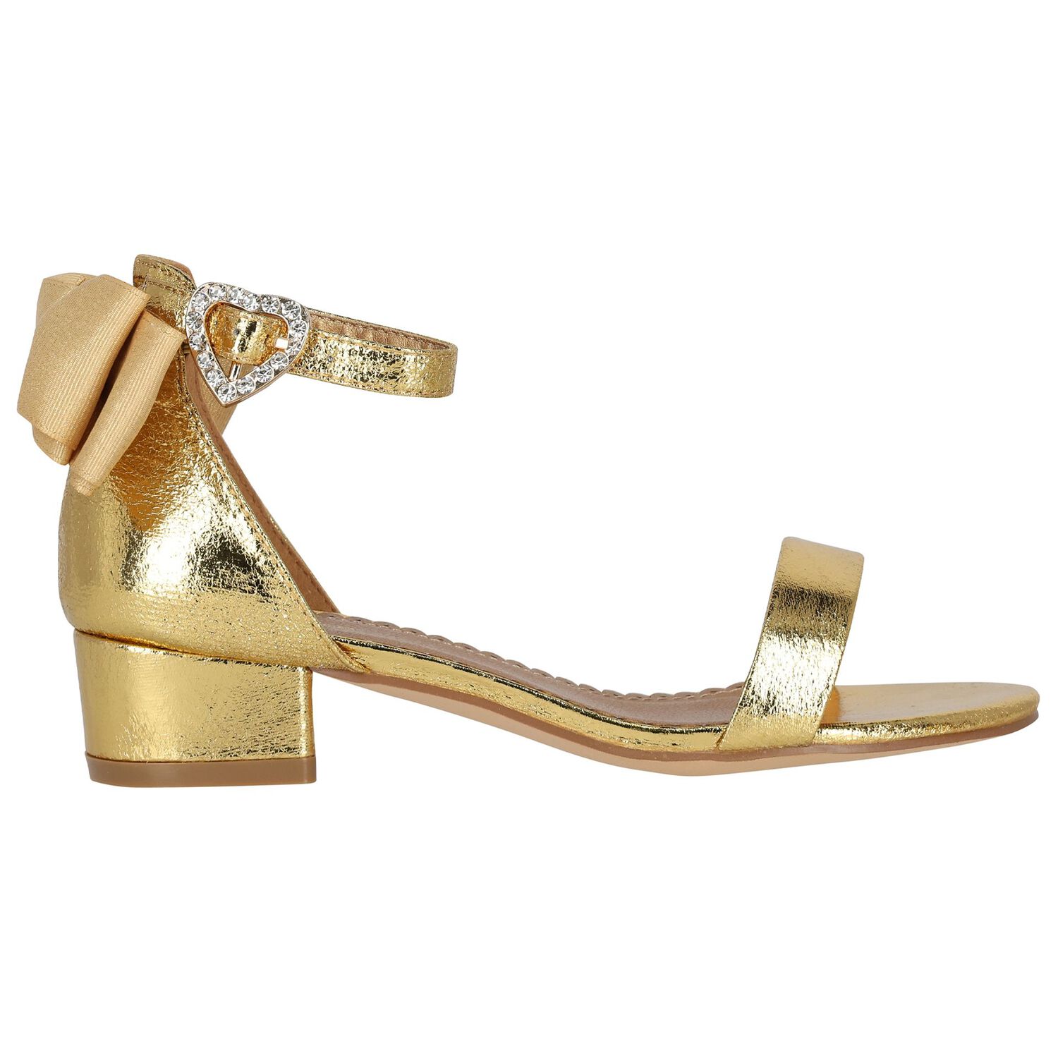 Girls Gold Sandals, 3, hi-res image number null