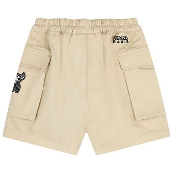 Girls Beige Elephant Shorts