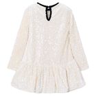 Girls Ivory Embellished Dress, 1, hi-res