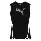 Girls Black Logo Dress, 1, hi-res