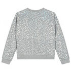 سويت شيرت بالشعار باللون الرمادى للبنات, 1, hi-res