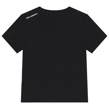 Boys Black Ikonik Logo T-Shirt