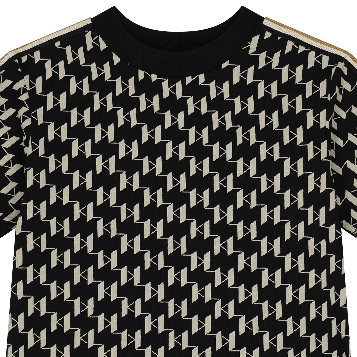 تيشيرت أولاد بالشعار باللون الأسود, 1, hi-res