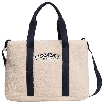 Girls Ivory Sherpa Fleece Tote Bag