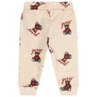 Beige & White Teddy Bear Logo Baby Bodysuit Set, 4, hi-res