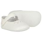 Baby Girls White Leather Pre Walker Shoes, 3, hi-res