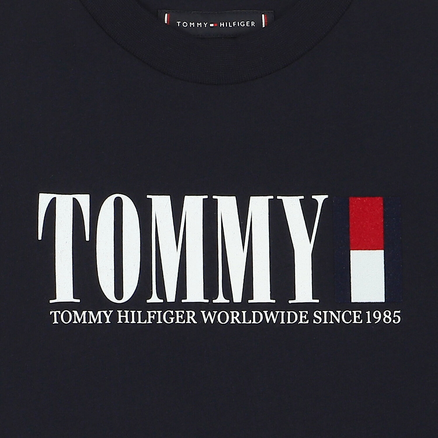 Boys Navy Logo Cotton T-Shirt, 1, hi-res image number null