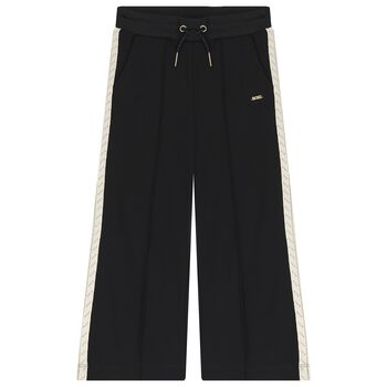Girls Black Logo Trousers