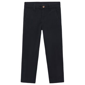 Boys Black Chino Trousers