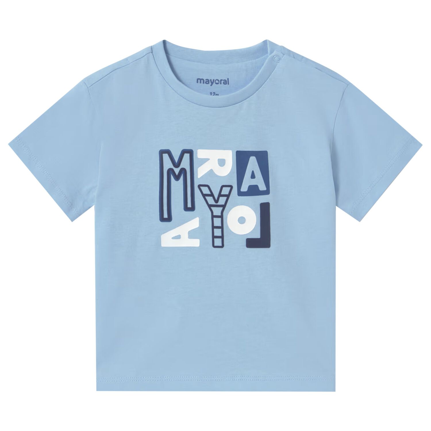 Younger Boys Blue Logo T-Shirt, 2, hi-res
