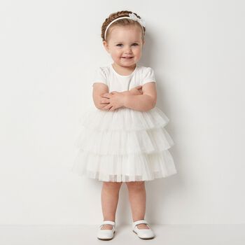Baby Girls Ivory Tulle Dress Set