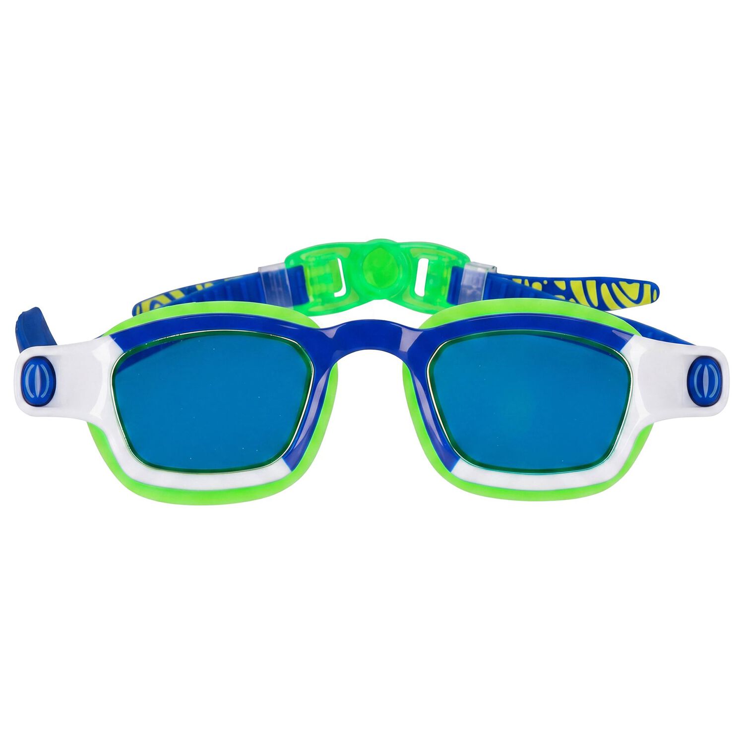 Boys Green, Blue & White Swimming Goggles, 1, hi-res