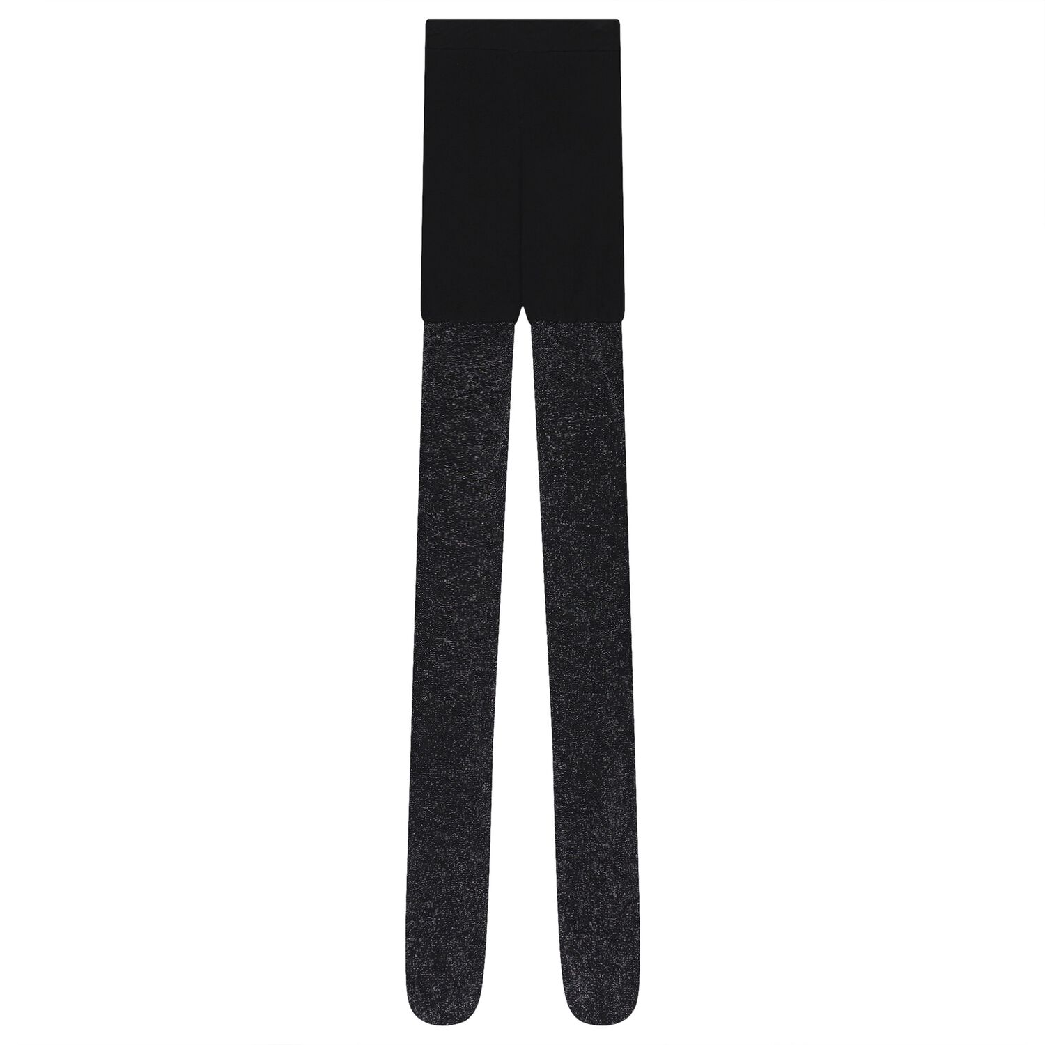 Girls Black Shimmer Tights, 3, hi-res
