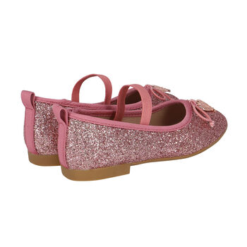 Younger Girls Pink Glitter Shoes