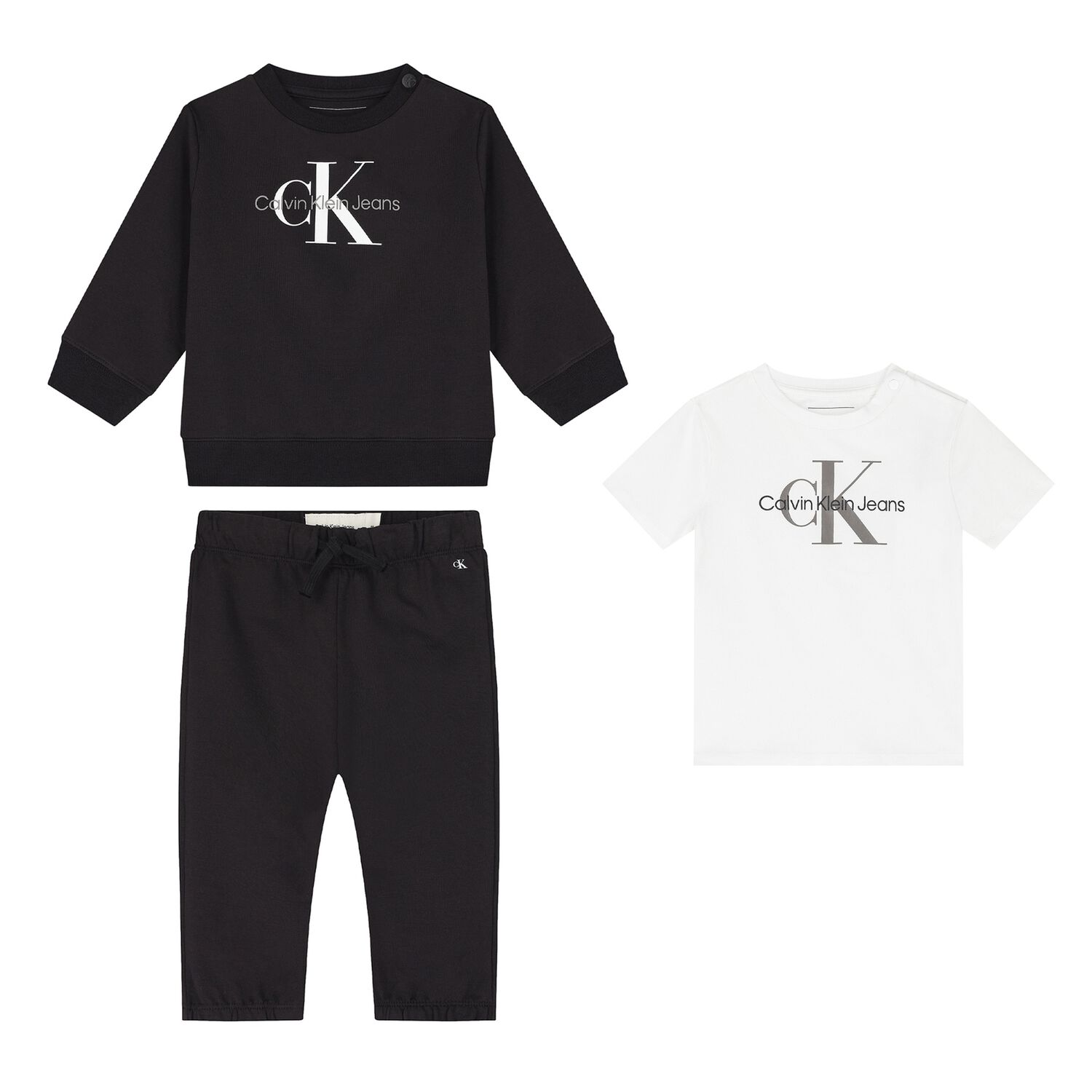 Black & White 3-Piece Baby Tracksuit Gift Set, 1, hi-res image number null