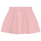 Girls Pink Teddy Bear Logo Skirt, 1, hi-res