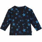 Younger Boys Navy Stars Long Sleeve Top, 1, hi-res