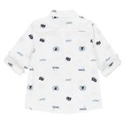 Boys White Logo Shirt, 1, hi-res