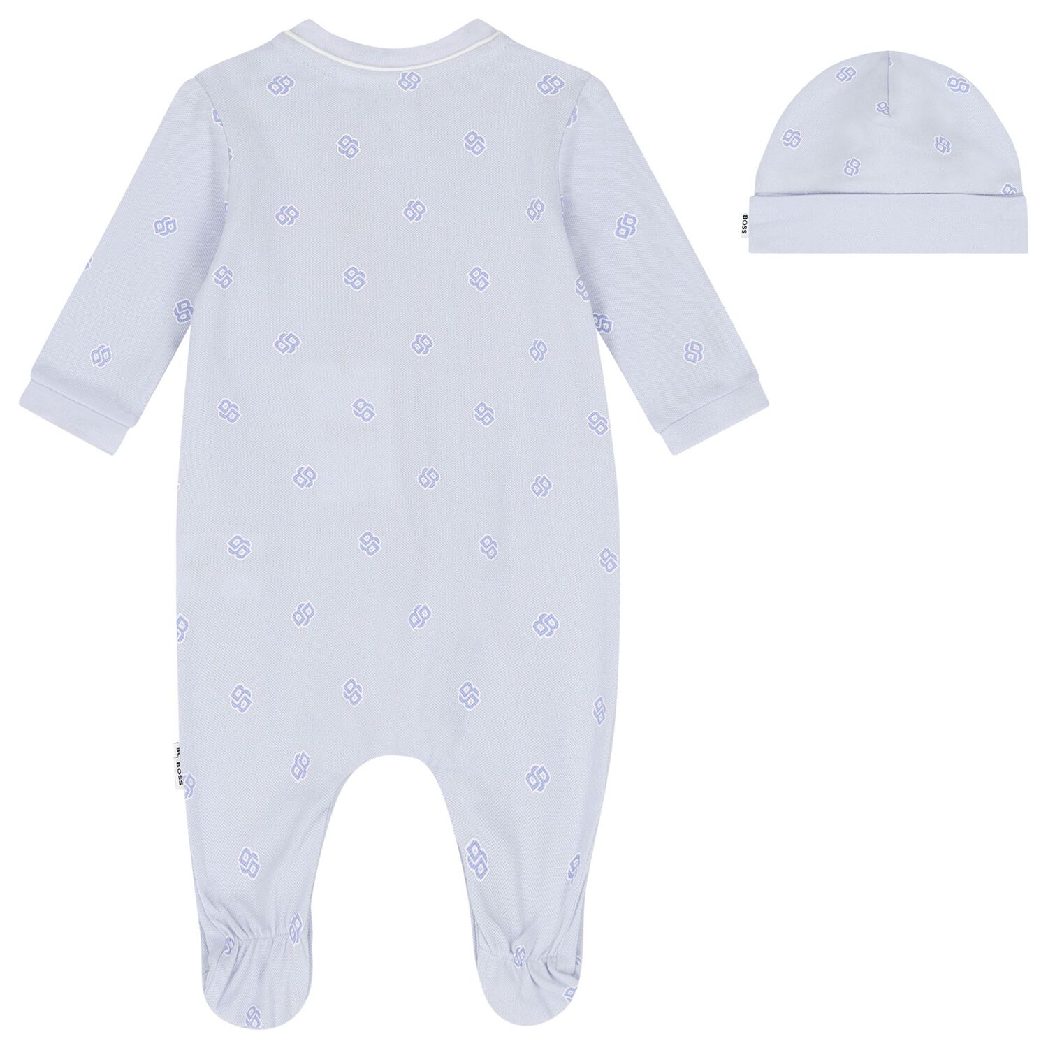 Baby Boys Blue Logo Babygrow Gift Set, 1, hi-res image number null