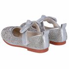 Girls Silver Ballerina Shoes, 1, hi-res
