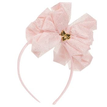 Girls Pink Bow Headband 