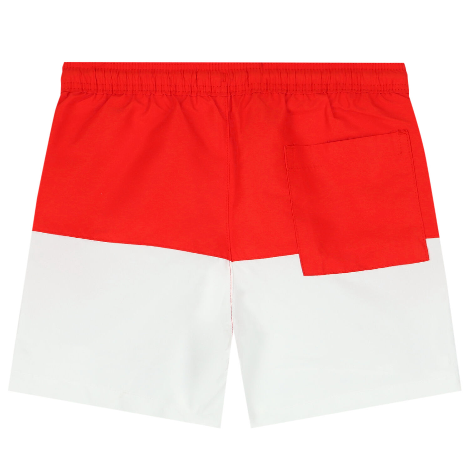 Boys Red & White Logo Swim Shorts, 3, hi-res image number null