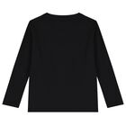Boys Black Barocco Long Sleeve Top, 1, hi-res