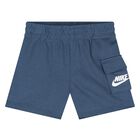 Younger Boys Blue Logo Shorts Set, 1, hi-res