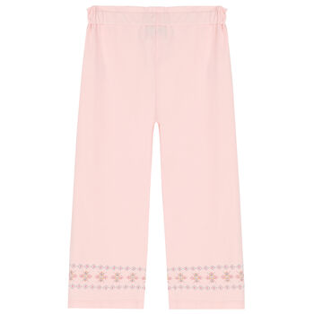 Girls Pink Logo Trousers