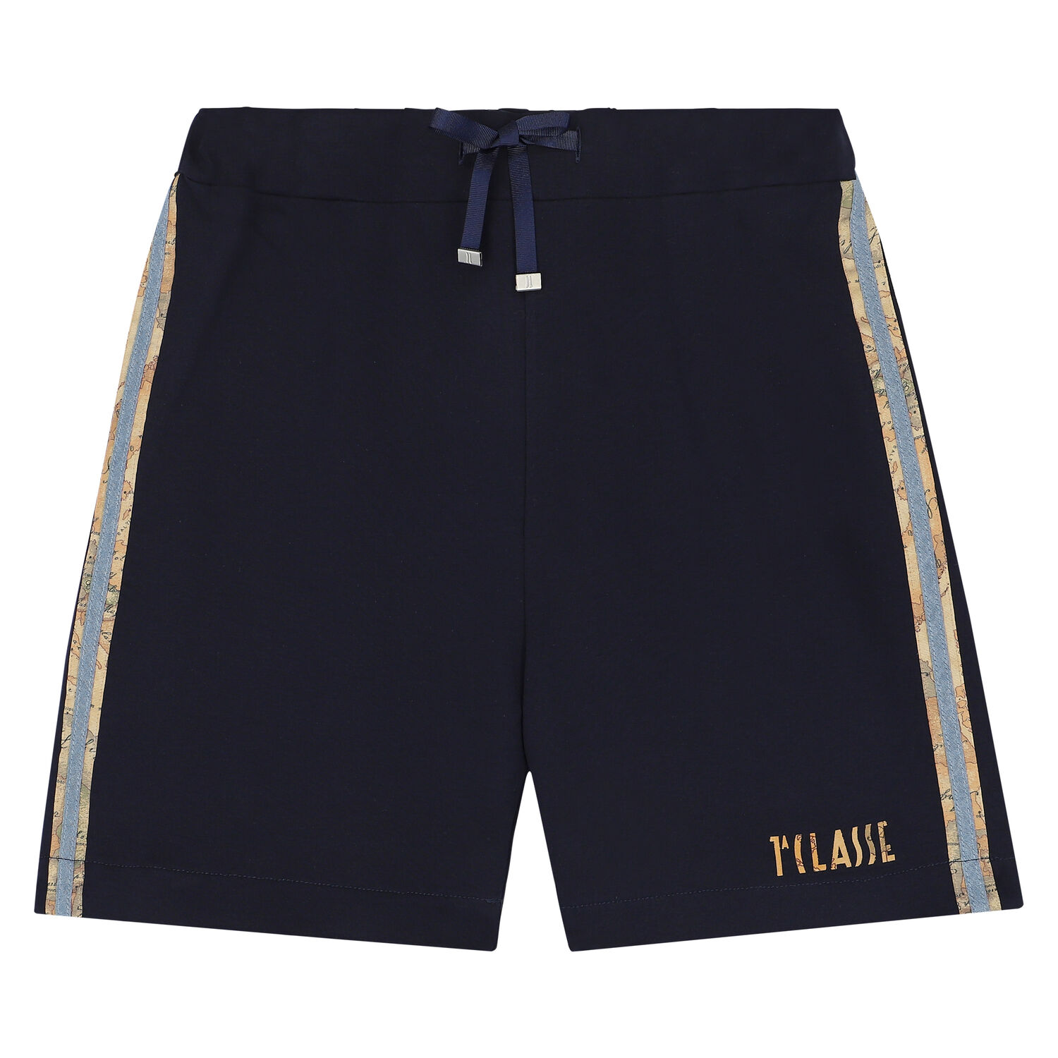 Boys Navy Cotton Shorts, 2, hi-res
