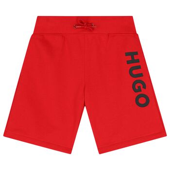 Boys Red Logo Shorts