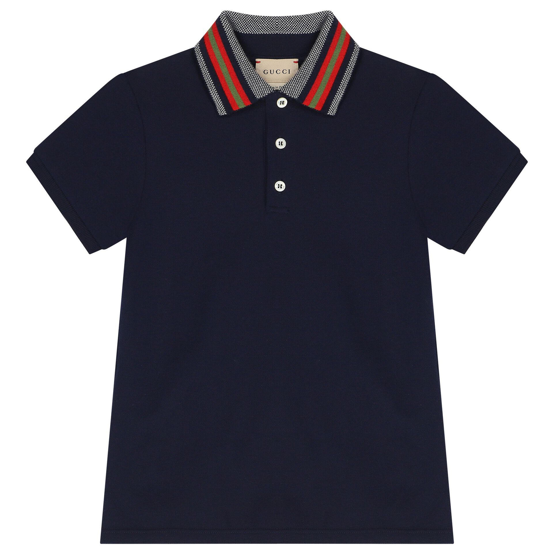 Gucci Boys Navy Blue Polo Shirt Junior Couture Bahrain