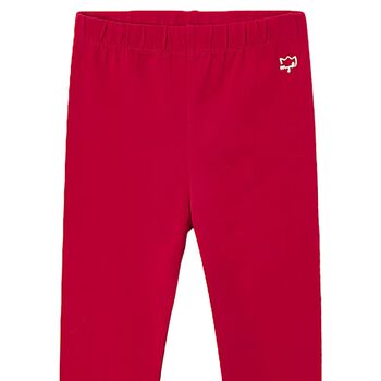 Girls Red Logo Leggings