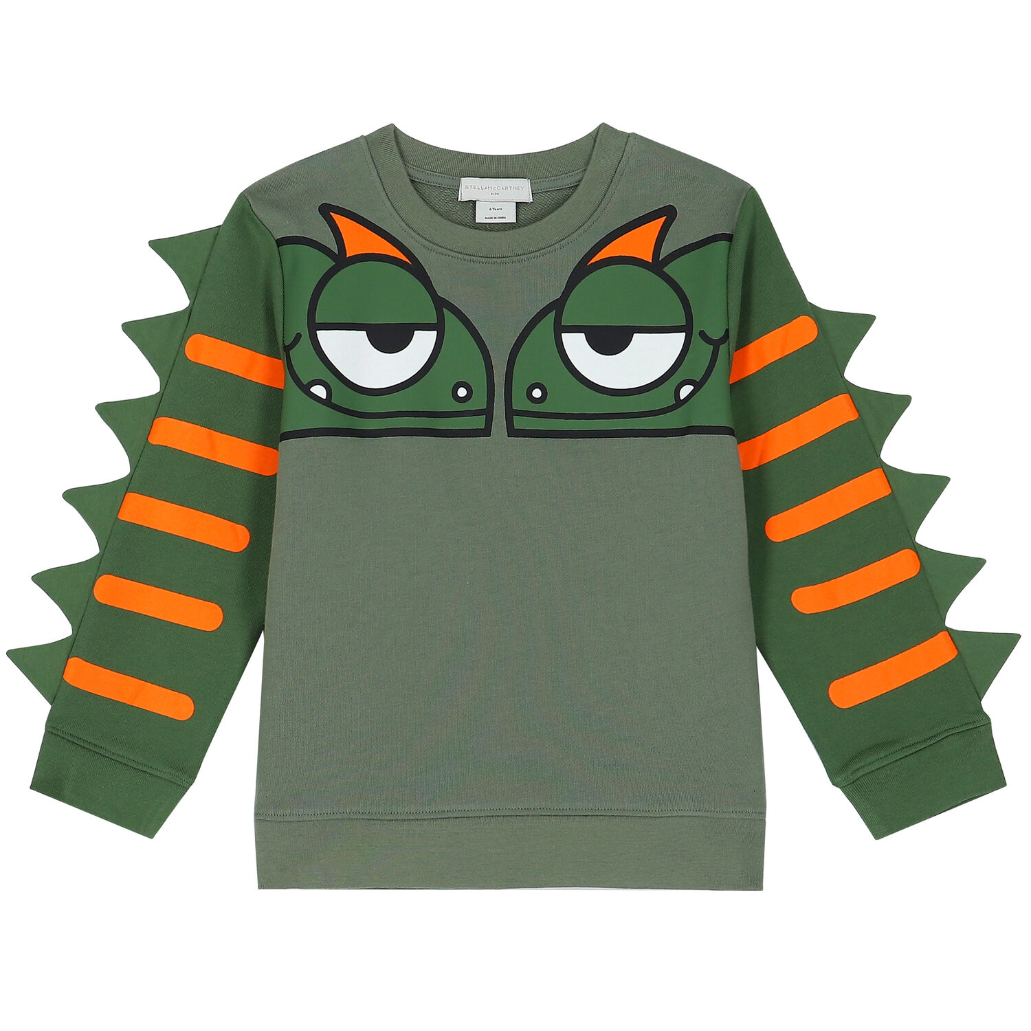 Boys Green Chameleon Sweatshirt, 1, hi-res