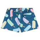 Boys Navy Blue Popsicle Swim Shorts, 1, hi-res
