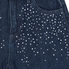 Girls Navy Blue Embellished Denim Jeans, 1, hi-res