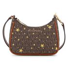 Girls Beige Star & Logo Leather Shoulder Bag ( 17CM ), 1, hi-res