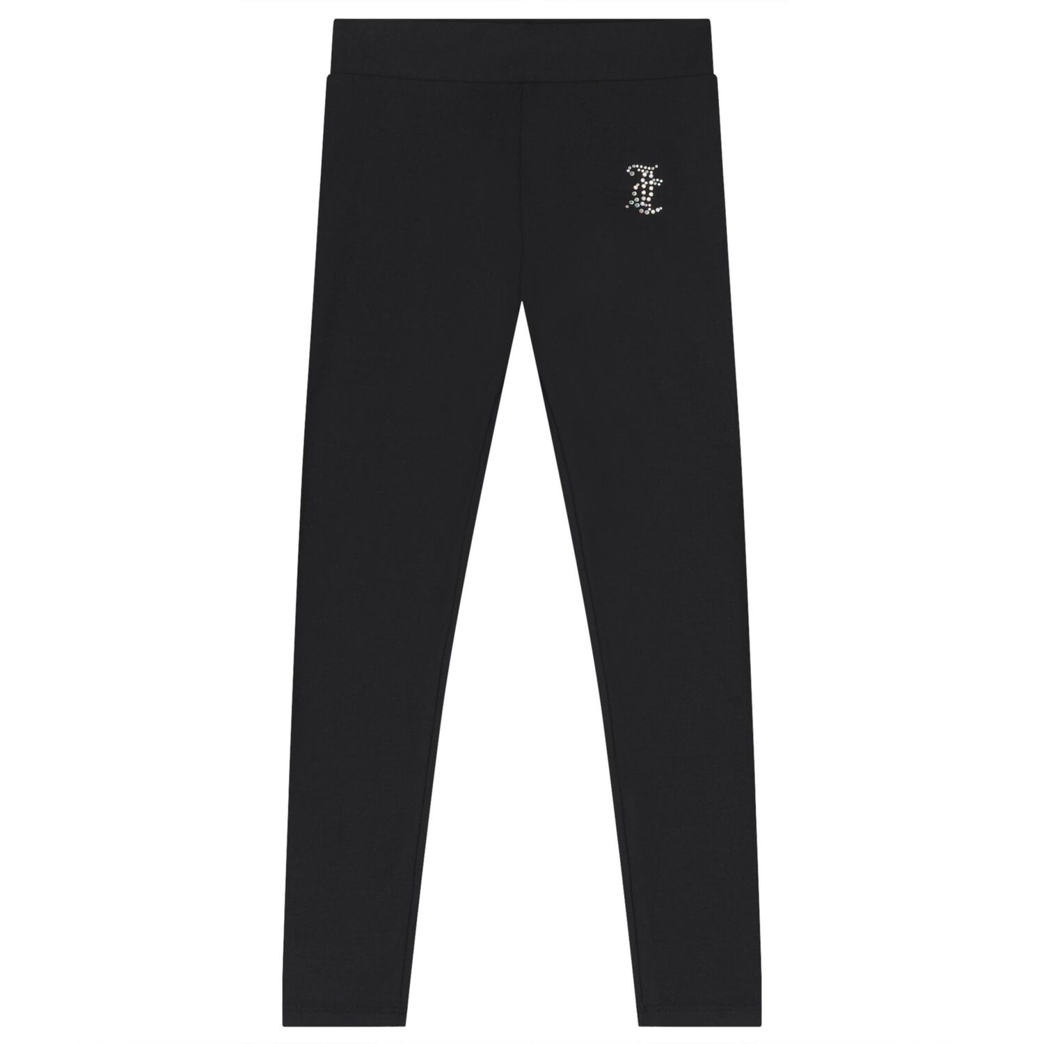 Girls White & Black Crystal Embellished Diamant&eacute; Logo Leggings Set, 1, hi-res