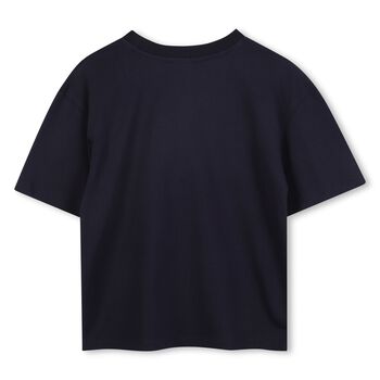 Girls Navy Blue Logo T-Shirt