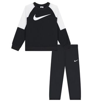 Boys Black Logo Tracksuit