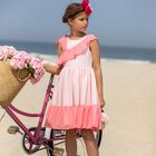 Girls Pink Chiffon Dress, 1, hi-res