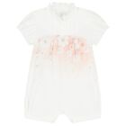 Baby Girls Ivory Floral Romper, 2, hi-res
