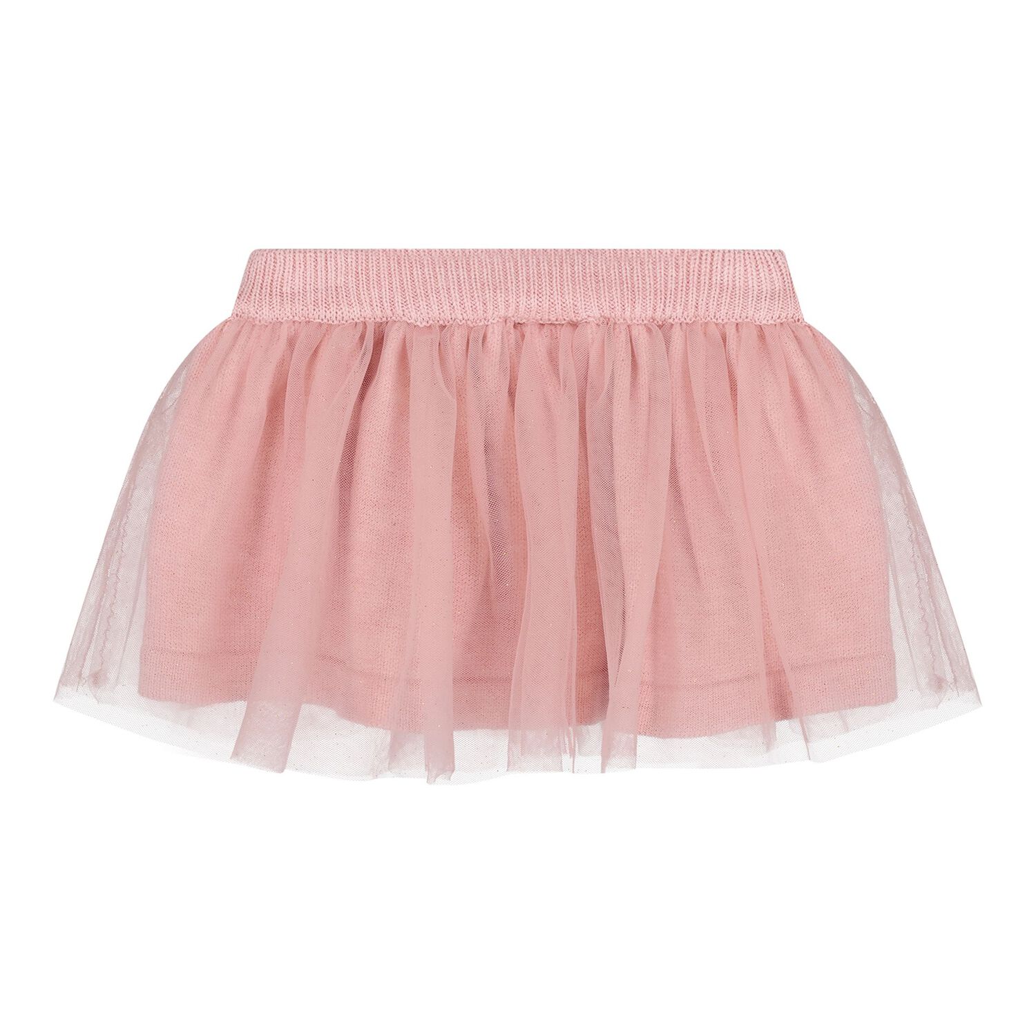 Baby Girls Pink & Ivory Tulle Skirt Set, 1, hi-res