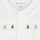 Baby Boys White Logo Babygrow, 1, hi-res