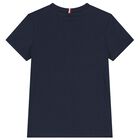 Boys Navy Blue Logo T-Shirt, 2, hi-res